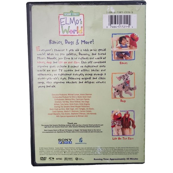 Lot of 4 Sesame Street Elmo Dvd's, Including his first movie Elmo - Grouchland - Picture 5 of 9